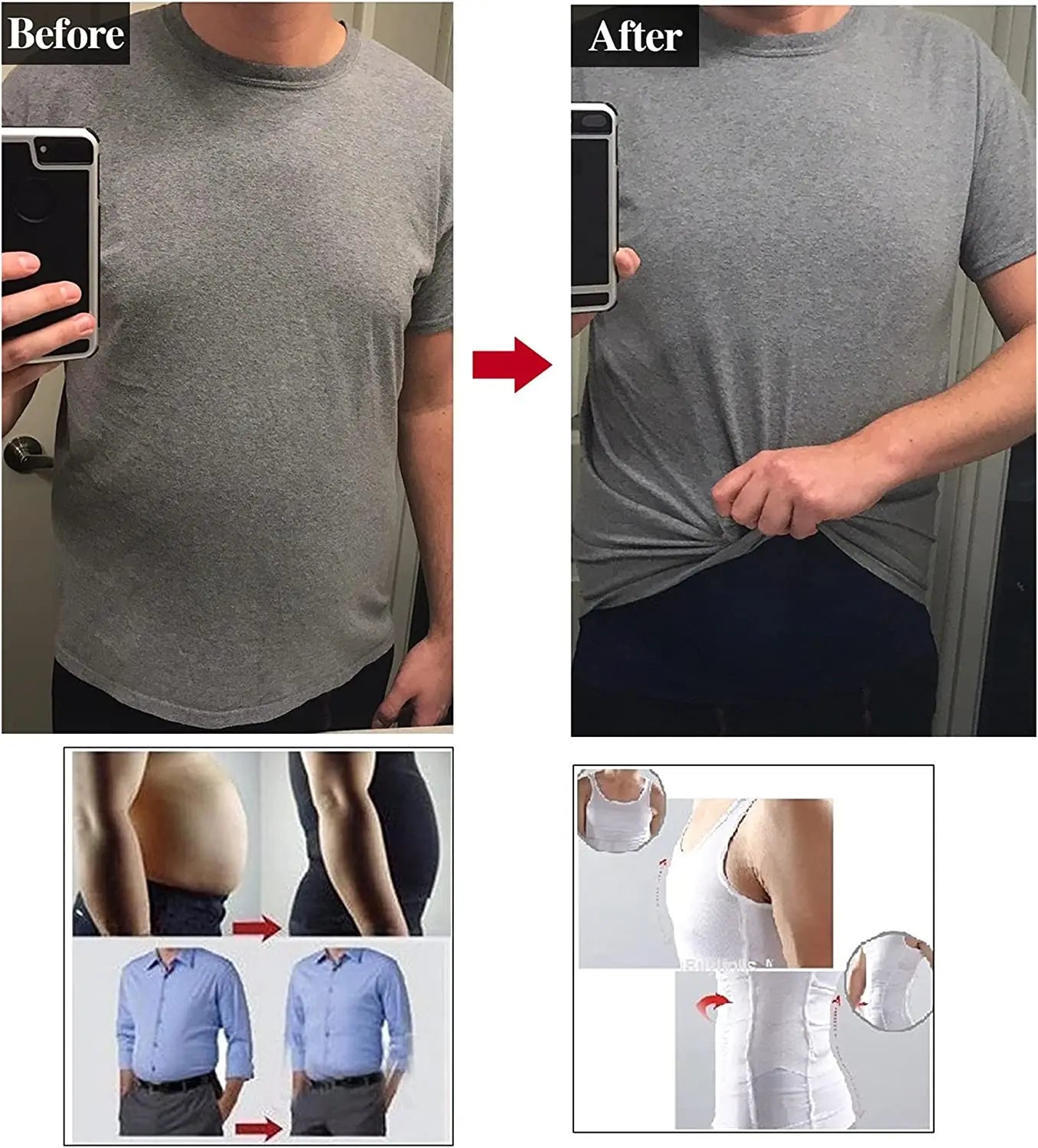 FitTop™ Men T Shirt Slimming Body Tummy Control